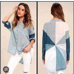 FP Rainbow Rays Blue Button Up